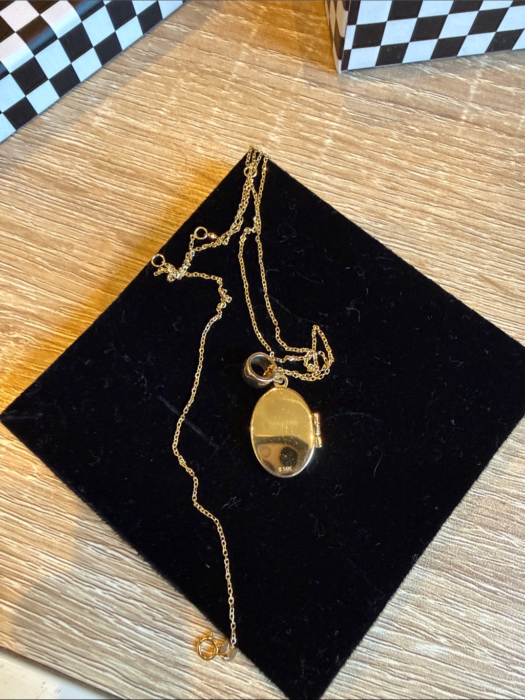Stone And Strand 14k Yellow Gold Locket Precious Moments Necklace — image 4 of 8